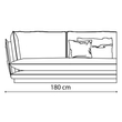 AC Allure Day 2-személyes kanapé elem karfával