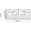 AC Allure Day Triple couch with armrest