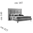 AC Ambra Double bedstead with upholstered headboard