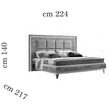 AC Ambra Double bedstead with upholstered headboard