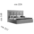 AC Ambra Upholstered double bedstead