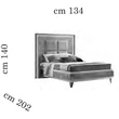 AC Ambra Single bedstead with upholstered headboard