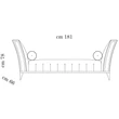 AC Diamante Day DORMEUSE Bench with cylindrical cushions