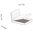 AC Diamante Upholstered double bedstead with bedding container