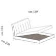 AC Diamante Upholstered double bedstead with bedding container