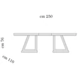 AC Diamante Day Dining table 200x110 cm (+50 cm extendable)