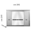 AC Dolce Vita 4-doors cabinet with 2 mirrored doors