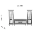 AC Dolce Vita Day TV set (TV commode + 2x 1-door display cabinet)