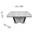 AC Dolce Vita Day négyzet alakú étkezőasztal 120x120 cm (+40 cm hosszabbítható)
