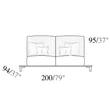 AC Essenza Day Double couch without armrest