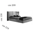 AC Essenza Upholstered double bedstead with bedding container