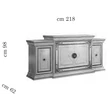 AC Leonardo Day 2-glass doors and 2-wooden doors buffet chest of drawers