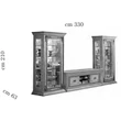 AC Leonardo Day TV set with crown (TV commode + 2x 1-door display cabinet)