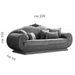 AC Leonardo Day Triple couch with cylindrical cushions