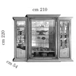 AC Leonardo Day 4-doors display cabinet with crown