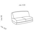 AC Liberty Day Double couch without armrest