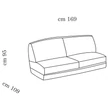 AC Liberty Day Triple couch without armrest