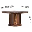 AC Modigliani Day Square shaped dining table 120x120 cm (+40 cm extendable)