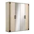 AC Poesia 4-doors wardrobe, 2 doors with mirror