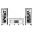 AC Sipario Day TV set (TV commode + 2x 1-door display cabinet)