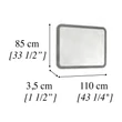 Antracitszürke tükör, 110 cm – AC Perla Day