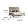 Pearl White-Anthracite Double Bed Frame with Upholstered Headboard – AC Perla