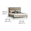 Pearl White-Anthracite Double Bed Frame with Upholstered Headboard – AC Perla