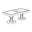 BC Betty Day Coffee table - white-gold