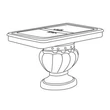 BC Betty Day Lamp table - white-gold