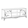 BC Daniela Day TV commode - white-silver