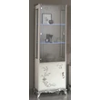 BC Daniela Day 1-door display cabinet - white-silver