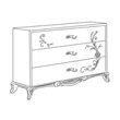 BC Daniela Chest of drawers - white-silver