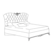 BC Daniela Double bedstead - 160 cm, white-silver