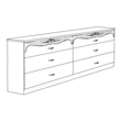 BC Giada Double chest of drawers - white