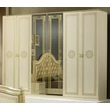 BC Serena 6-doors cabinet, with 2 mirrored doors - white-silver