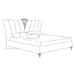 BC Sofia Double bedstead - white-gold