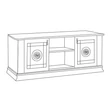 BC Venus Day TV commode - white-silver