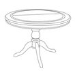 BC Venus Day Round dining table 110x110 cm (+40 cm extendable) - white-silver