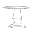 BC Venus Day Lamp table - walnut