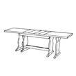 BL Asia Day Dining table 160x85 cm (+4x45 cm extendable)