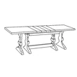 BL Asia Day Dining table 160x85 cm (+4x45 cm extendable)