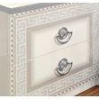 Aida Night table - white-silver