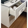 Aida Night table - white-silver