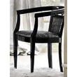 Aida Easy chair with medaglione black/silver fabric