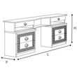 Aida Dressing table - white-silver