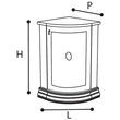 Leonardo Day Corner buffet element