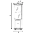 Leonardo Day Corner display cabinet