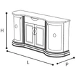 Leonardo Day 4-doors buffet chest of drawers with 1 drawer