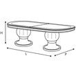 Leonardo Day Oval dining table 185x106,5 cm (+45 cm extendable)