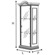 Leonardo Day 1-door display cabinet